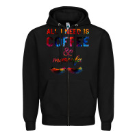 Black All I Need Is Coffee And Mascara Zipper Hoodie - Bettercallsaul