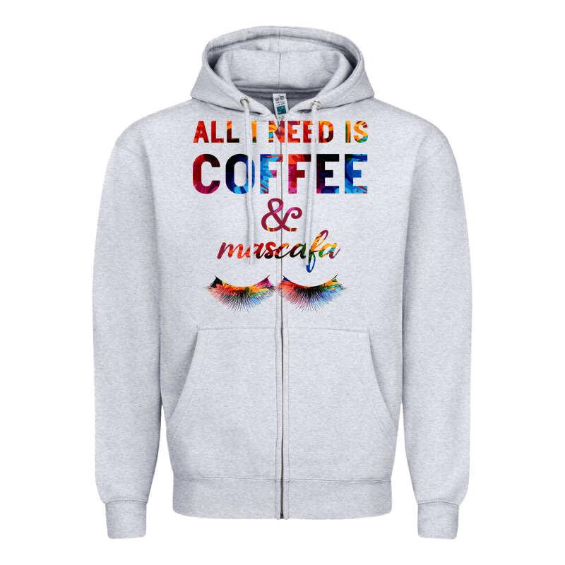 All I Need Is Coffee And Mascara Zipper Hoodie by Bettercallsaul | Teevron
