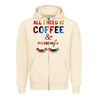 Sandshell All I Need Is Coffee And Mascara Zipper Hoodie - Bettercallsaul