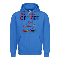 True Royal All I Need Is Coffee And Mascara Zipper Hoodie - Bettercallsaul