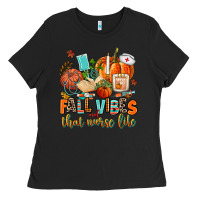 Black fall vibes and that nurse life Ladies Tee - AdoDesignShop