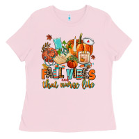 Bubblegum Pink fall vibes and that nurse life Ladies Tee - AdoDesignShop