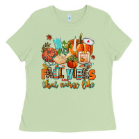 Matcha fall vibes and that nurse life Ladies Tee - AdoDesignShop