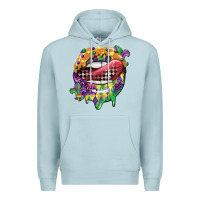 Blue Mist mardi gras lips Premium Hoodie - CowGirlArtShop