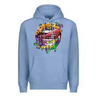 Colony Blue mardi gras lips Premium Hoodie - CowGirlArtShop