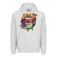 Dove Grey mardi gras lips Premium Hoodie - CowGirlArtShop