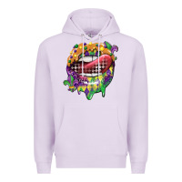 Lilac mardi gras lips Premium Hoodie - CowGirlArtShop