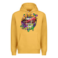 Mustard mardi gras lips Premium Hoodie - CowGirlArtShop