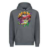 Rock mardi gras lips Premium Hoodie - CowGirlArtShop