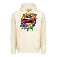 Tofu mardi gras lips Premium Hoodie - CowGirlArtShop
