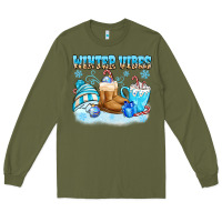 Army Green winter vibes Long Sleeve Tee - MaliasSmallBusiness
