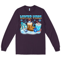 Plum winter vibes Long Sleeve Tee - MaliasSmallBusiness