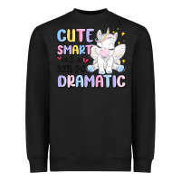 Black cute smart and a little bit dramatic Heavyweight Sweatshirt - MaliasSmallBusiness