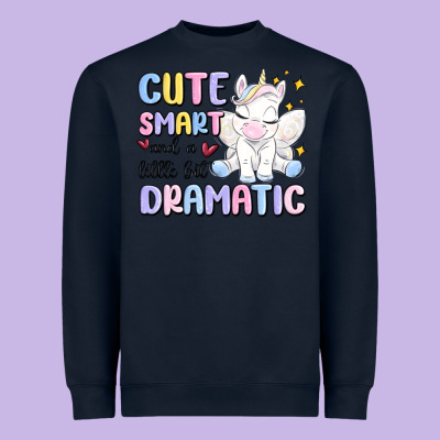 Cute Smart And A Little Bit Dramatic Heavyweight Sweatshirt Designed By Maliassmallbusiness