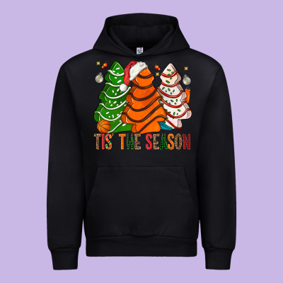 Tis' The Season Basketball Christmas Cakes Urban Hoodie Designed By Bundleandbundleshop