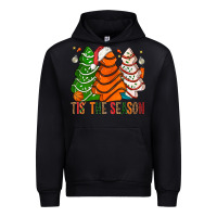 Black Tis' The Season Basketball Christmas Cakes Urban Hoodie - BundleAndBundleShop