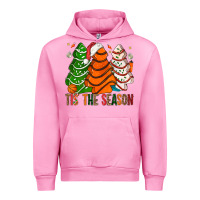 Fuchsia Pink Tis' The Season Basketball Christmas Cakes Urban Hoodie - BundleAndBundleShop