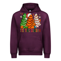 Mauve Wine Tis' The Season Basketball Christmas Cakes Urban Hoodie - BundleAndBundleShop
