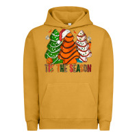Pigment Peanut Butter Tis' The Season Basketball Christmas Cakes Urban Hoodie - BundleAndBundleShop