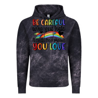 Cloud Black be careful who you hate Vintage Hoodie - MaliasSmallBusiness