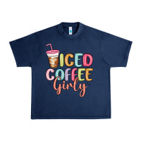Navy iced coffee girly Urban Heavy Tee - MaliasSmallBusiness