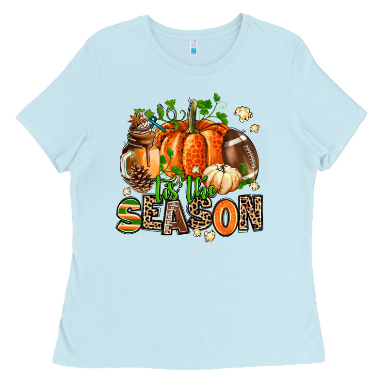 Fall And American Football Tis The Season Ladies Tee by AdoDesignShop | Teevron