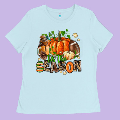 Fall And American Football Tis The Season Ladies Tee Designed By Adodesignshop