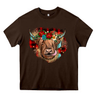 Chocolate Brown christmas cow gemstone Heavy Core Tee - JahusDesignShop