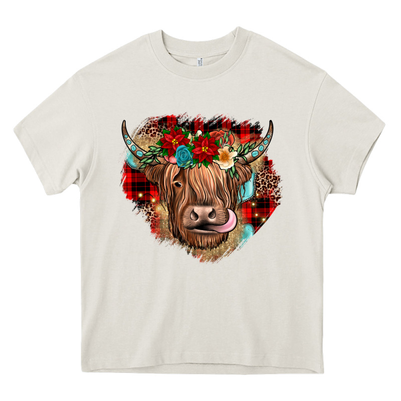 Christmas Cow Gemstone Heavy Core Tee by JahusDesignShop | Teevron