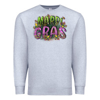 Heather Grey mardi gras Premium Sweatshirt - CowGirlArtShop