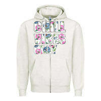 Oatmeal Heather Chill Vibes Only Zipper Hoodie - Bettercallsaul