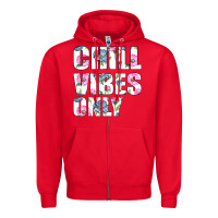 Red Chill Vibes Only Zipper Hoodie - Bettercallsaul