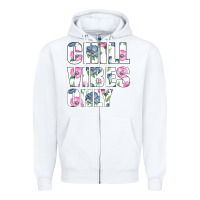 White Chill Vibes Only Zipper Hoodie - Bettercallsaul