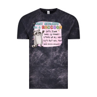 Cloud Black just realized im a raccoon Vintage Tee - MaliasSmallBusiness
