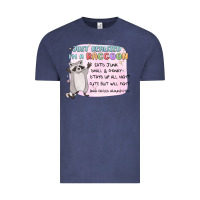 Vintage Denim just realized im a raccoon Vintage Tee - MaliasSmallBusiness