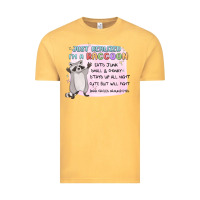 Vintage Mustard just realized im a raccoon Vintage Tee - MaliasSmallBusiness