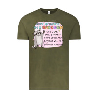 Vintage Olive just realized im a raccoon Vintage Tee - MaliasSmallBusiness