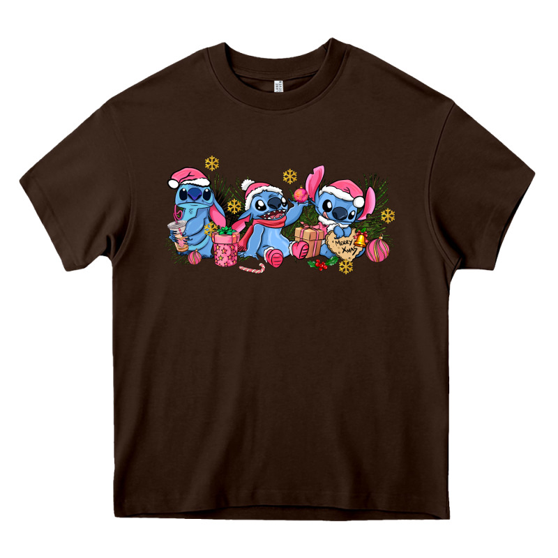 Pink Christmas Stitch And Gifts Heavy Core Tee by AdoDesignShop | Teevron