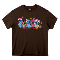 Chocolate Brown pink christmas stitch and gifts Heavy Core Tee - AdoDesignShop