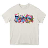 Cream pink christmas stitch and gifts Heavy Core Tee - AdoDesignShop