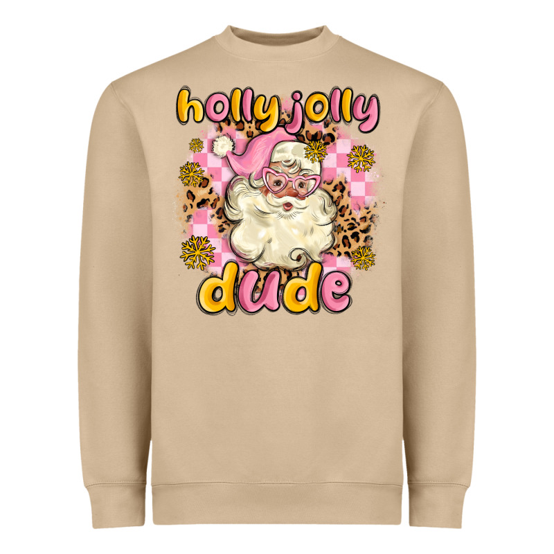 Holly Jolly Dude Heavyweight Sweatshirt by MaliasSmallBusiness | Teevron