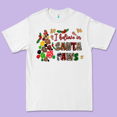 I Believe In Santa Paws Premium Tee Designed By Adodesignshop
