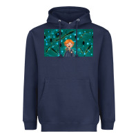 Navy wizard boy and mouse Heavyweight Hoodie - TumblerDesignByShophia