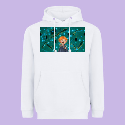Wizard Boy And Mouse Heavyweight Hoodie Designed By Tumblerdesignbyshophia