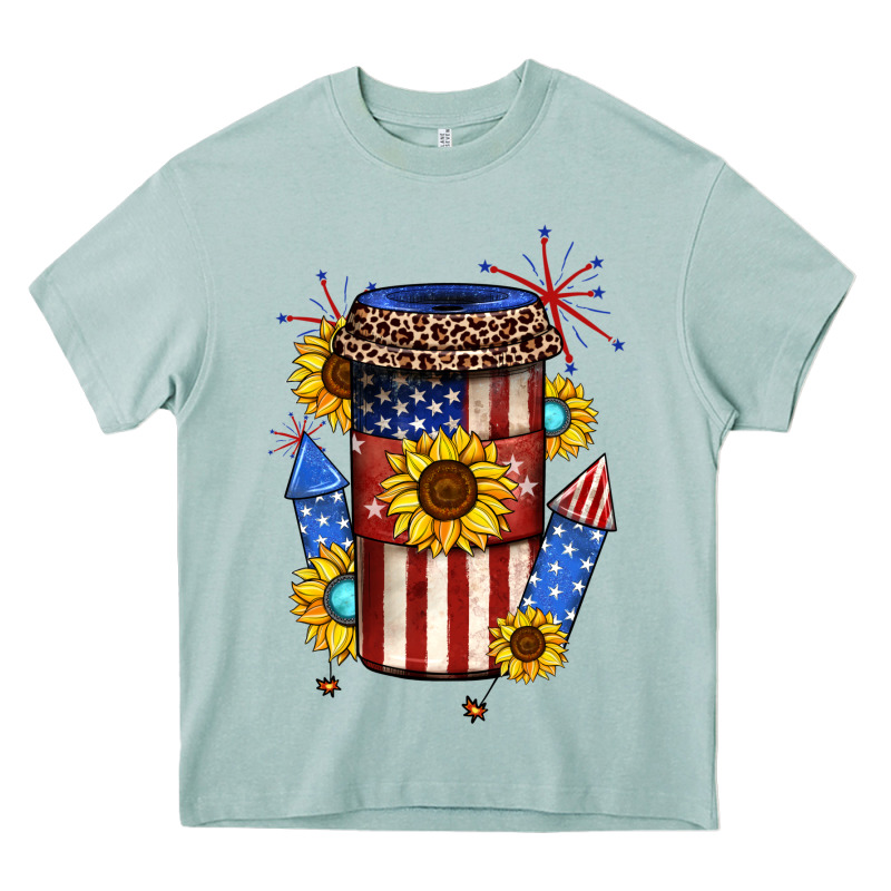 4th Of July Coffee Cup Heavy Core Tee by JahusDesignShop | Teevron
