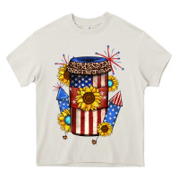 Cream 4th of july coffee cup Heavy Core Tee - JahusDesignShop