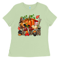 Matcha fall and  hockey  tis the season Ladies Tee - AdoDesignShop