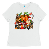 Fall And  Hockey  Tis The Season Ladies Tee | Teevron
