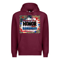 Burgundy memorial day honor and remember Premium Hoodie - CowGirlArtShop