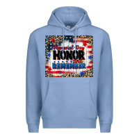 Colony Blue memorial day honor and remember Premium Hoodie - CowGirlArtShop